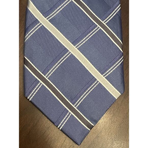 Michael Michael Kors Blue Gray 100% Silk Men’s Neck Tie Made In China - Picture 1 of 9